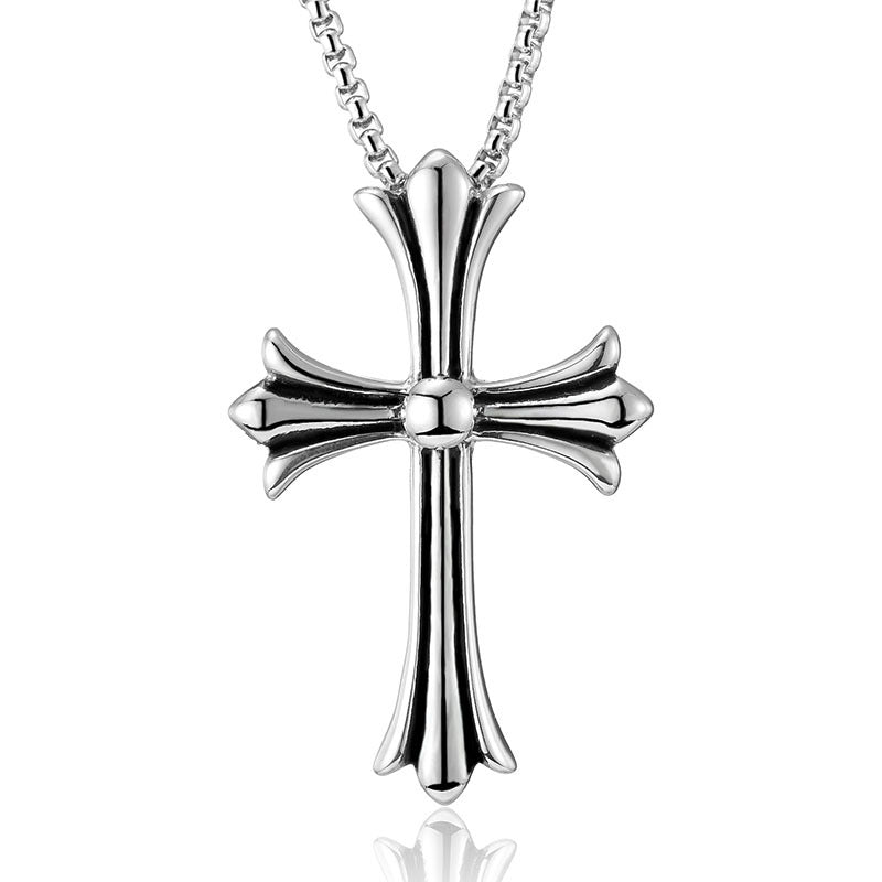 Zero-Classic Elegant Silver Cross Necklace