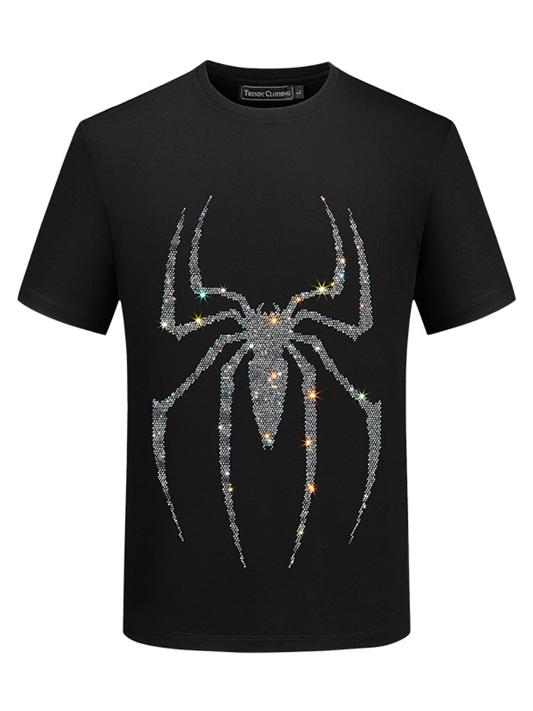 Zero-Sparkling Spider Rhinestone T Shirt