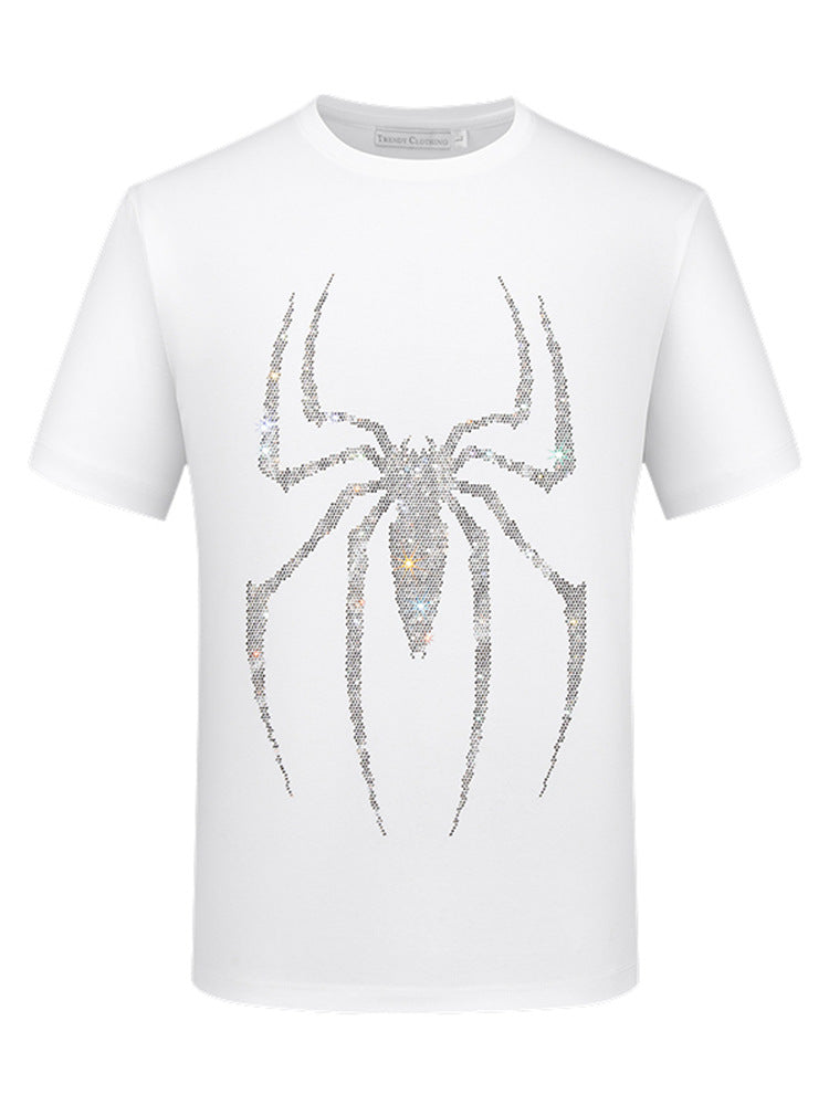 Zero-Sparkling Spider Rhinestone T Shirt
