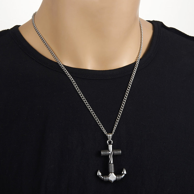 Zero-Nautical Anchor Necklace