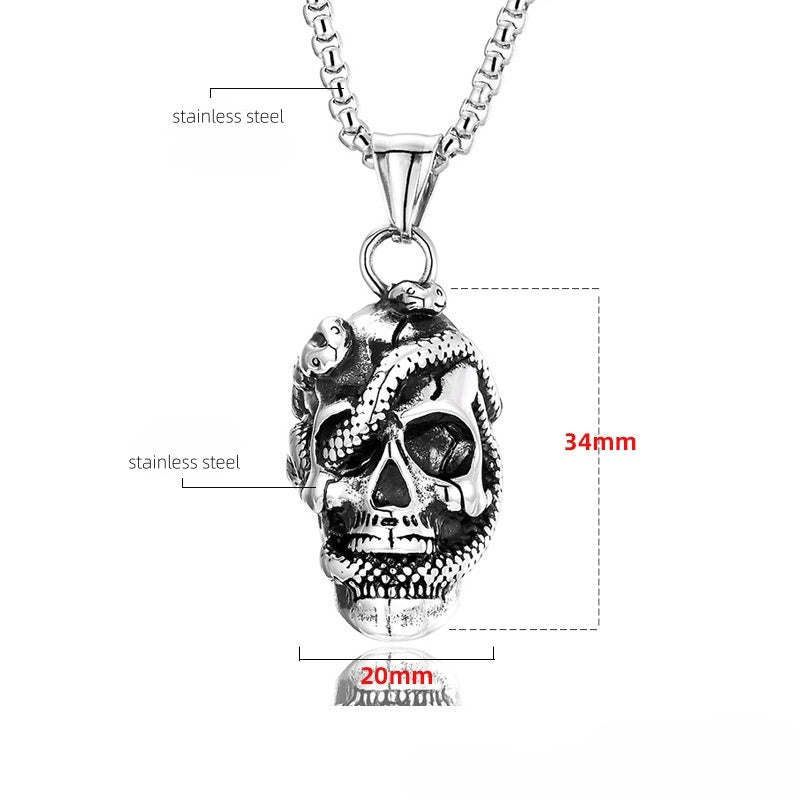 Zero-Stainless Skull Necklace