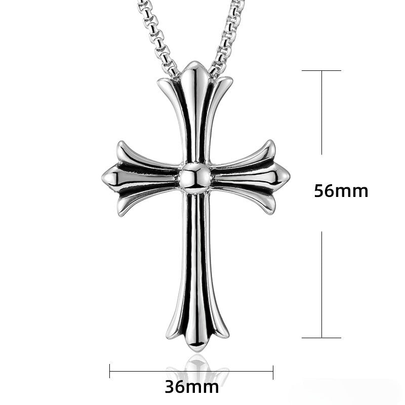 Zero-Classic Elegant Silver Cross Necklace