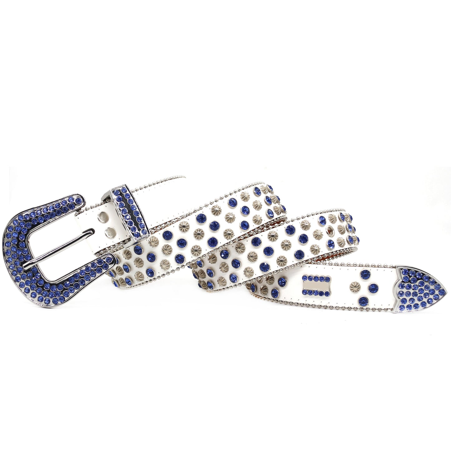 Zero-Sky Blue Rhinestone Belt