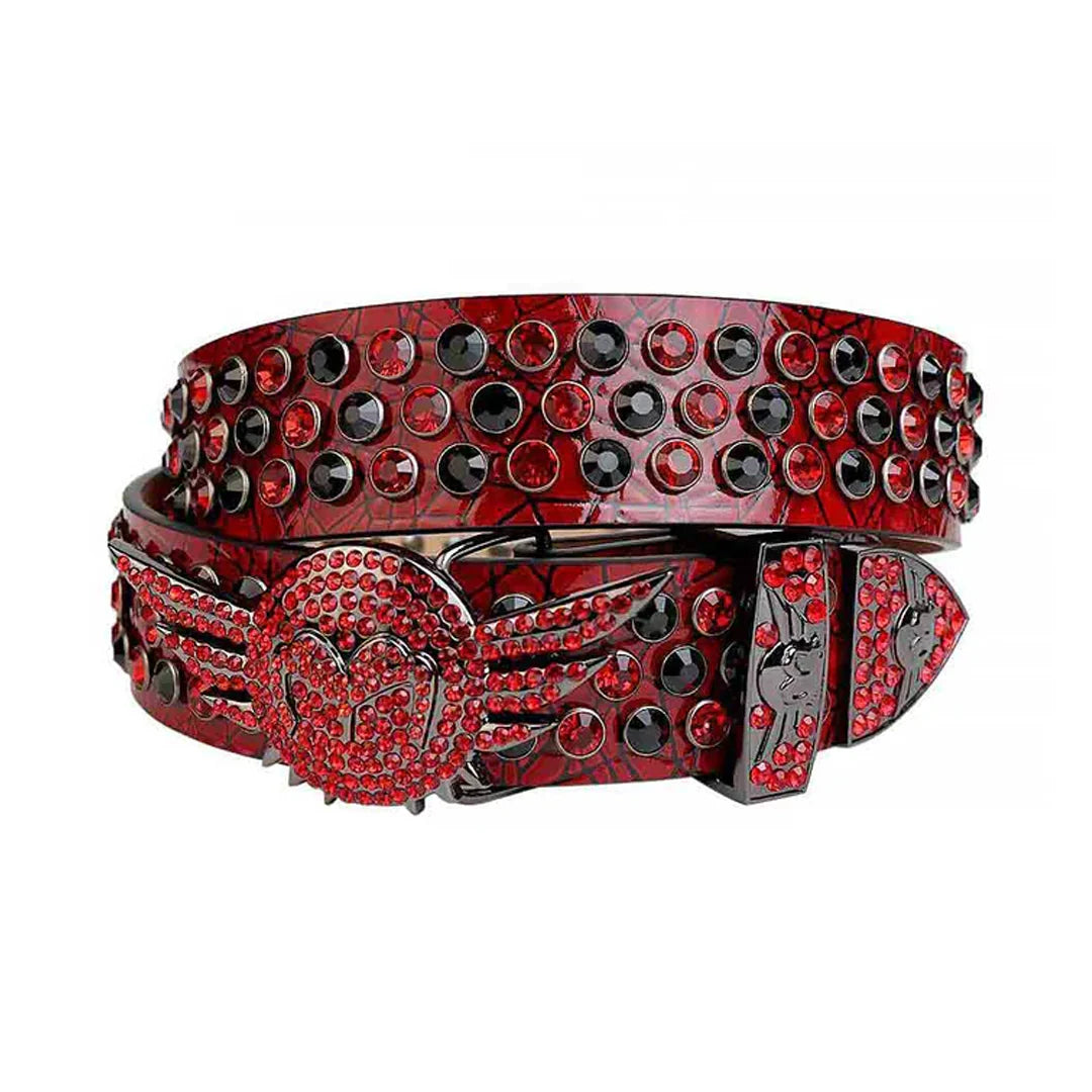 Zero-Angel Wing Loving Rhinestone Belt