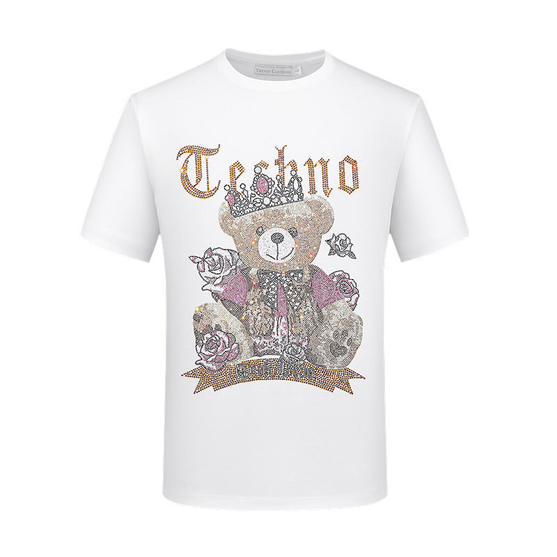 Zero-Sparkling Teddy Bear Rhinestone T Shirt