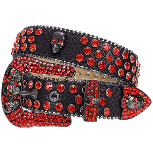 Zero-Dare to Be Different，Red Rhinestones & Skull Belt