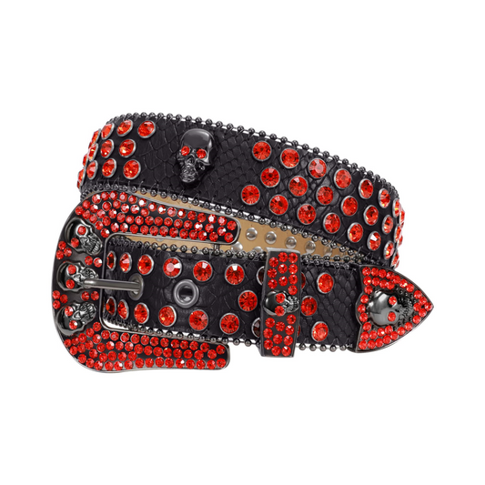 Zero-Dare to Be Different，Red Rhinestones & Skull Belt